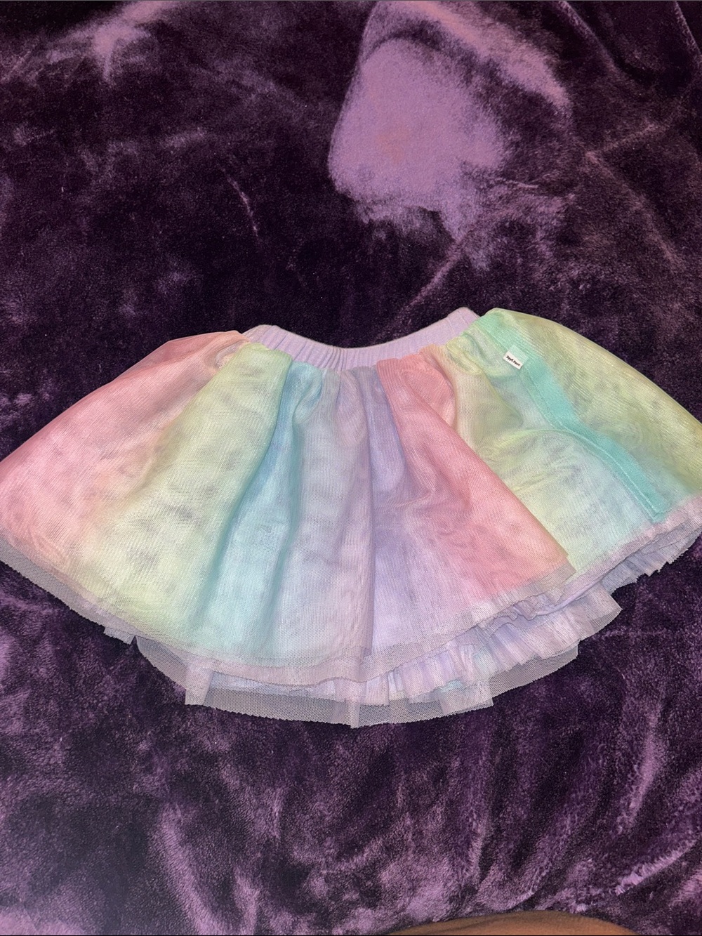 Little Sleepies Girls Pastel Rainbow Tulle Skirt